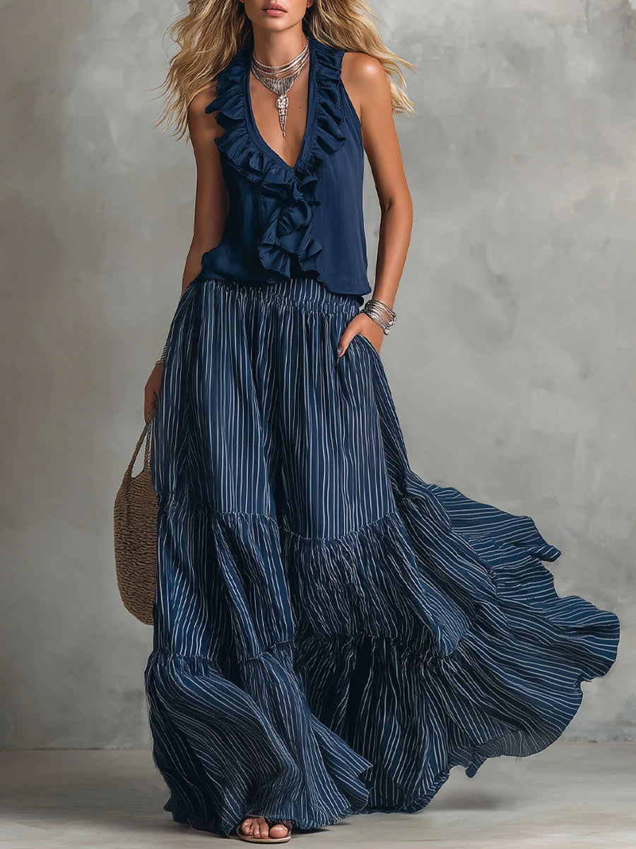 Naomi | Ruffled Flow Maxi Dress