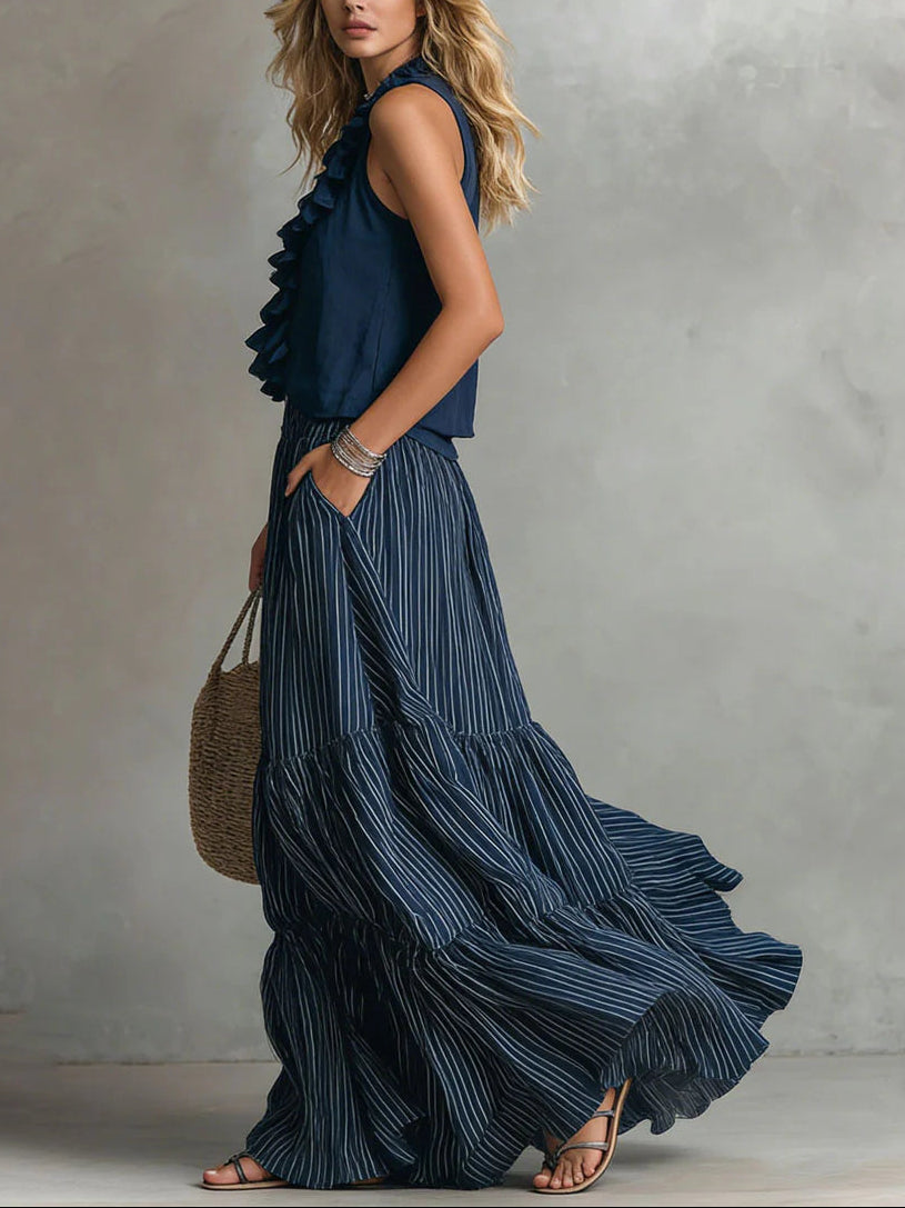 Naomi | Ruffled Flow Maxi Dress
