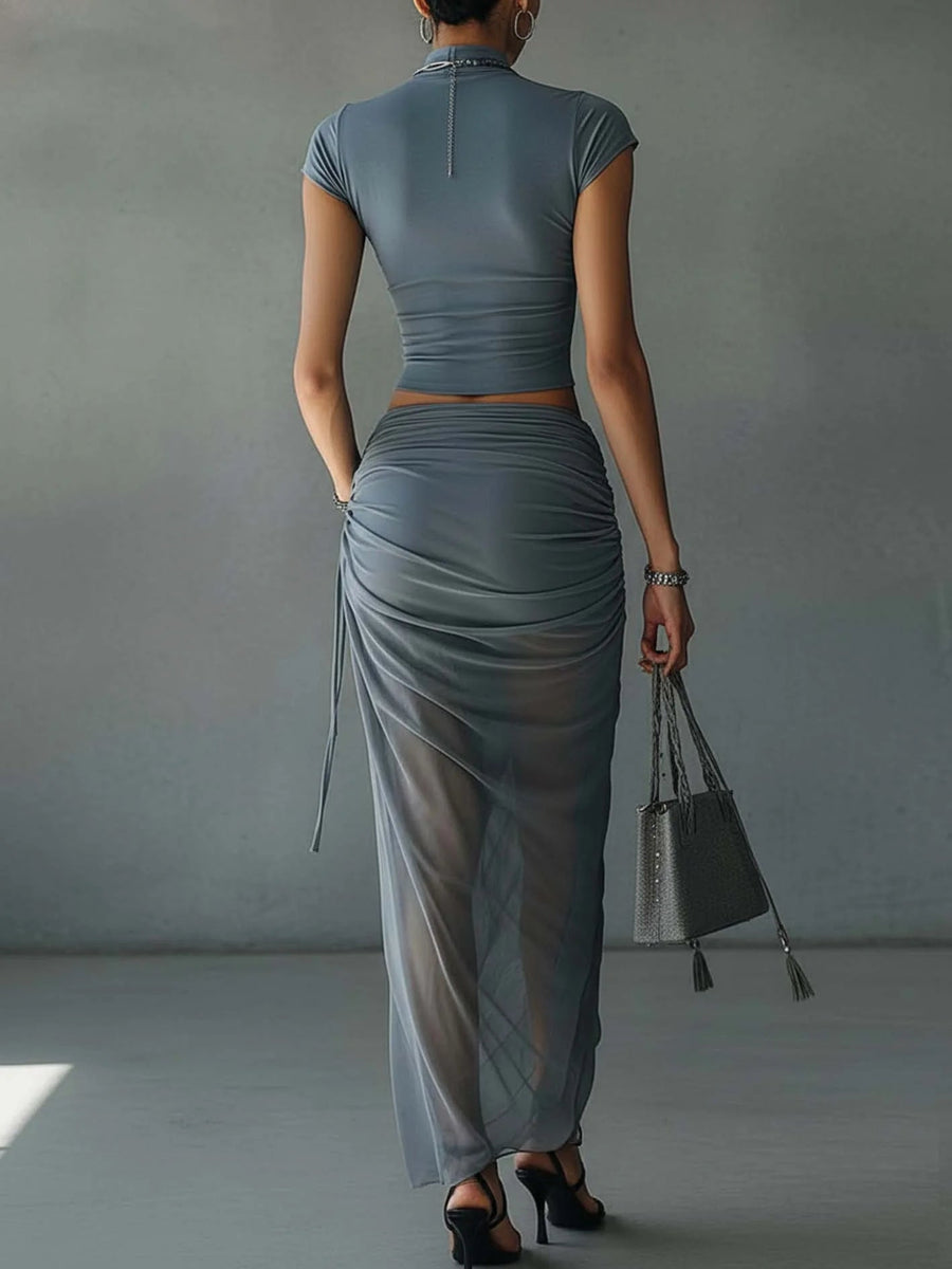 Sora | Sleek Ruched Two-Piece Set