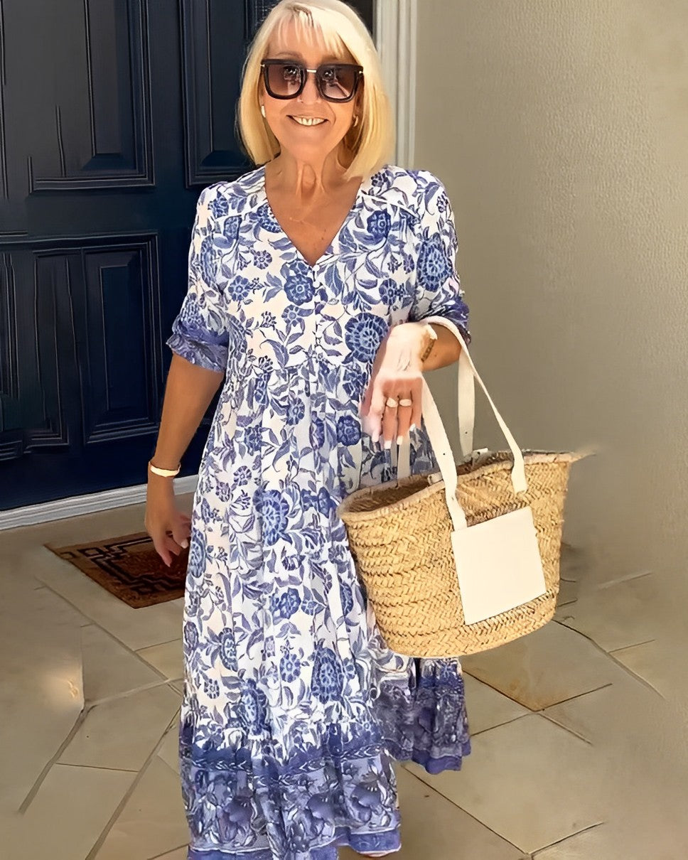 Anastasia | Graceful V-Neck Floral