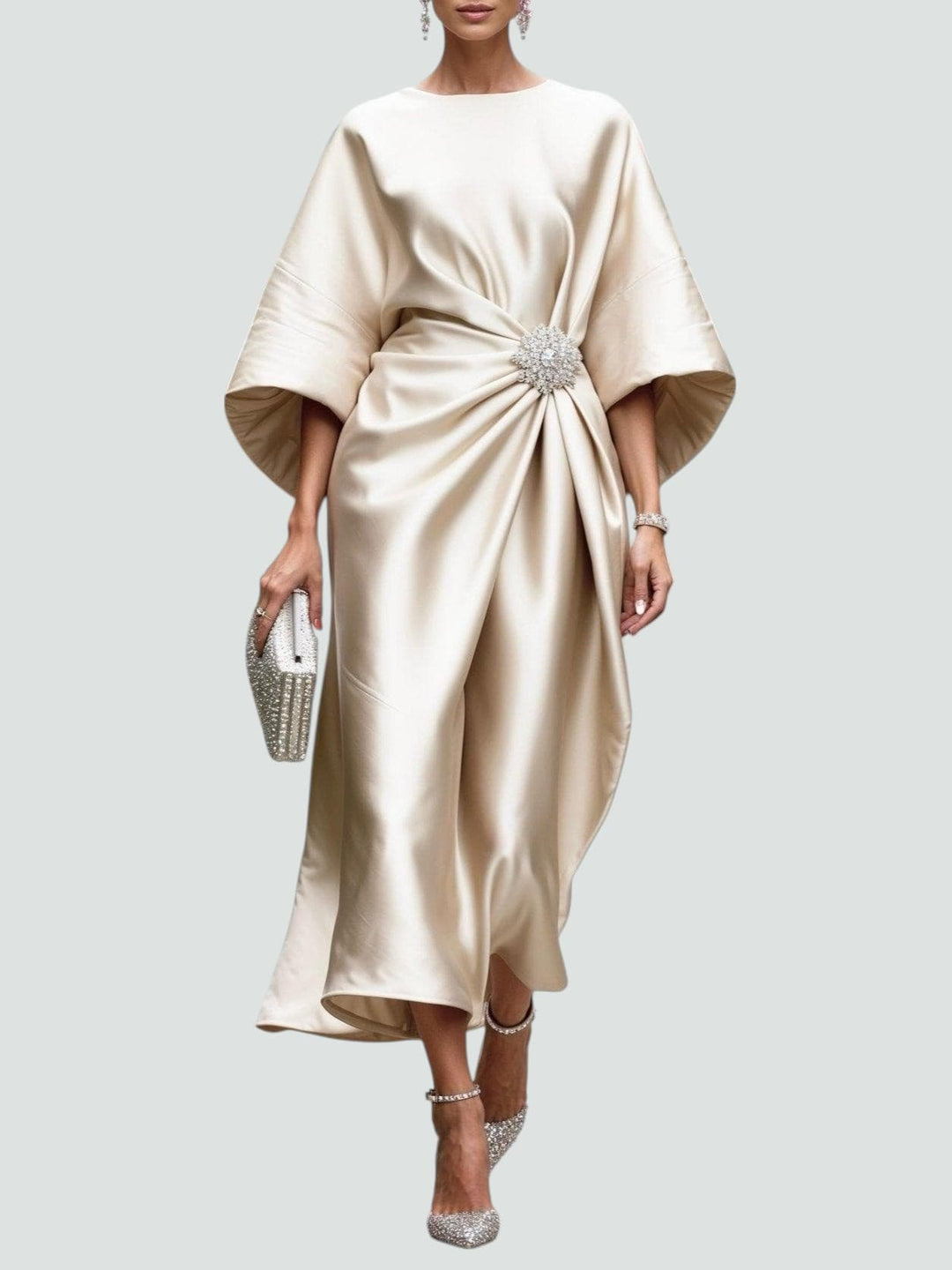 GABRIELLA | Long evening dress with luxurious detail and timeless elegance