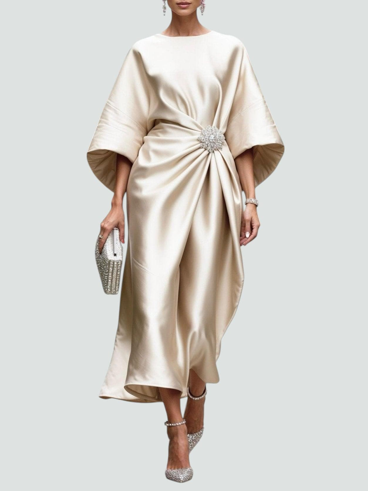 GABRIELLA | Long evening dress with luxurious detail and timeless elegance
