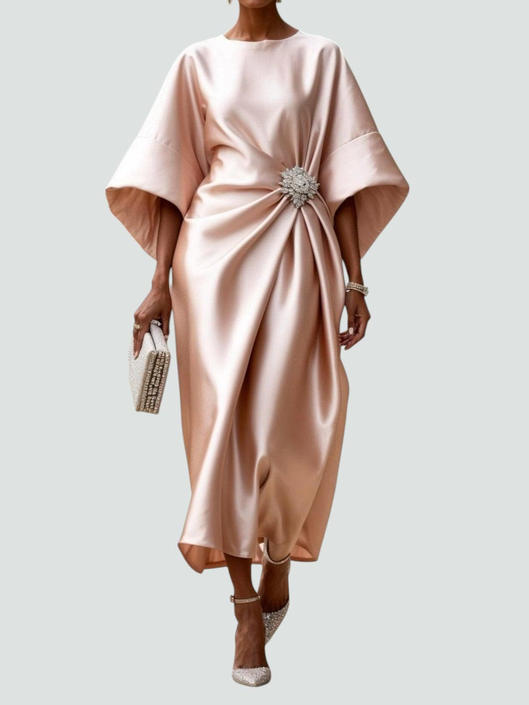 GABRIELLA | Long evening dress with luxurious detail and timeless elegance