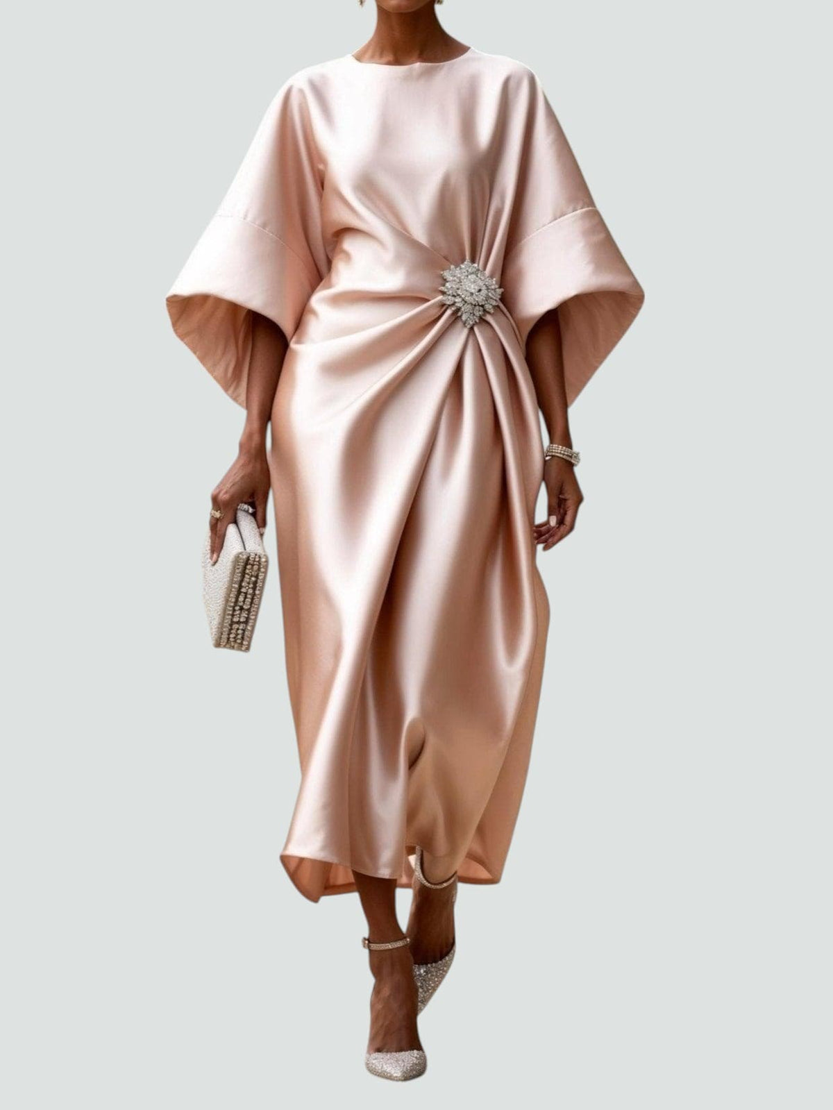 GABRIELLA | Long evening dress with luxurious detail and timeless elegance