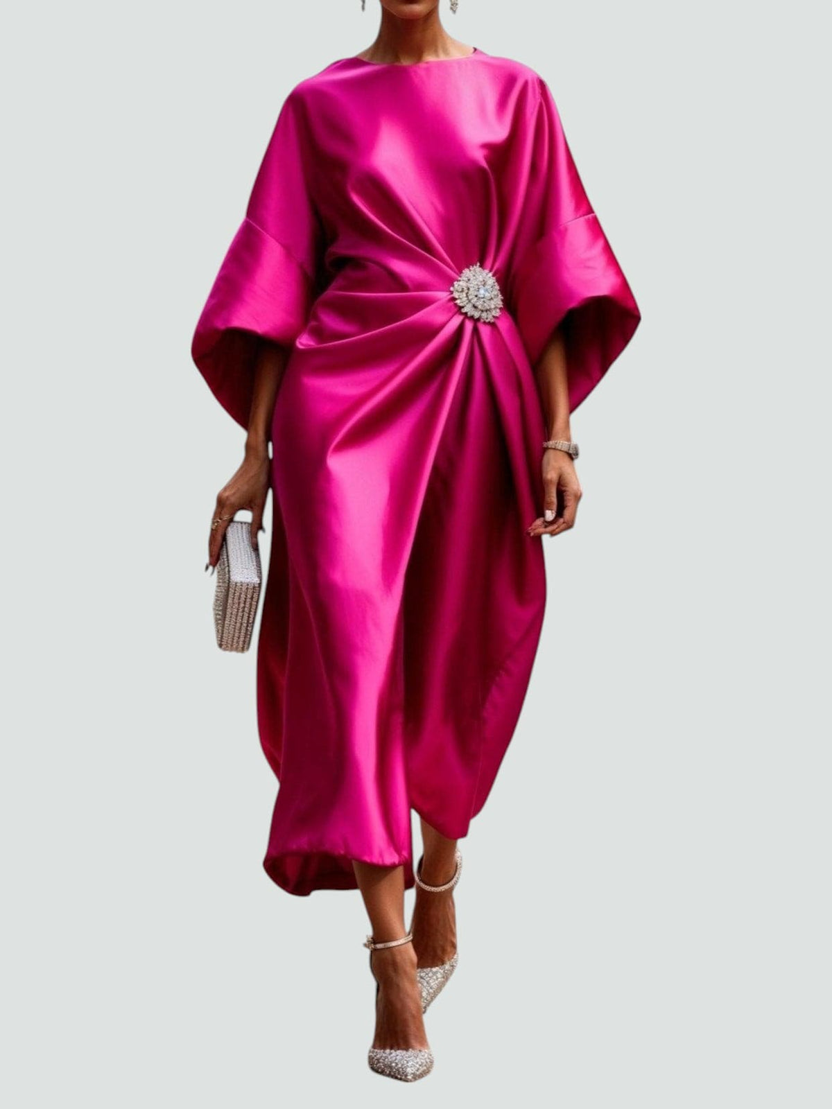 GABRIELLA | Long evening dress with luxurious detail and timeless elegance