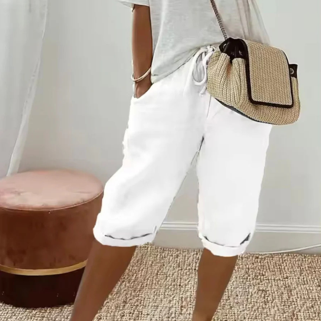 Fenley | Drawstring Capri Shorts