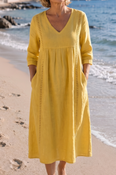 Aurelia | Loose Midi Dress with Lace