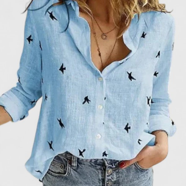 Lois | Buttoned Collared Blouse