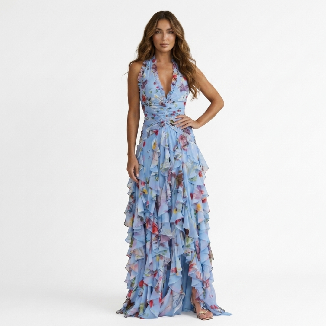 Dora - Maxi Dress with Halter Neckline