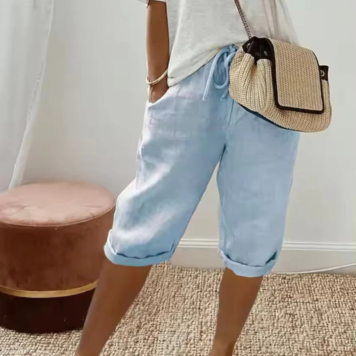 Fenley | Drawstring Capri Shorts