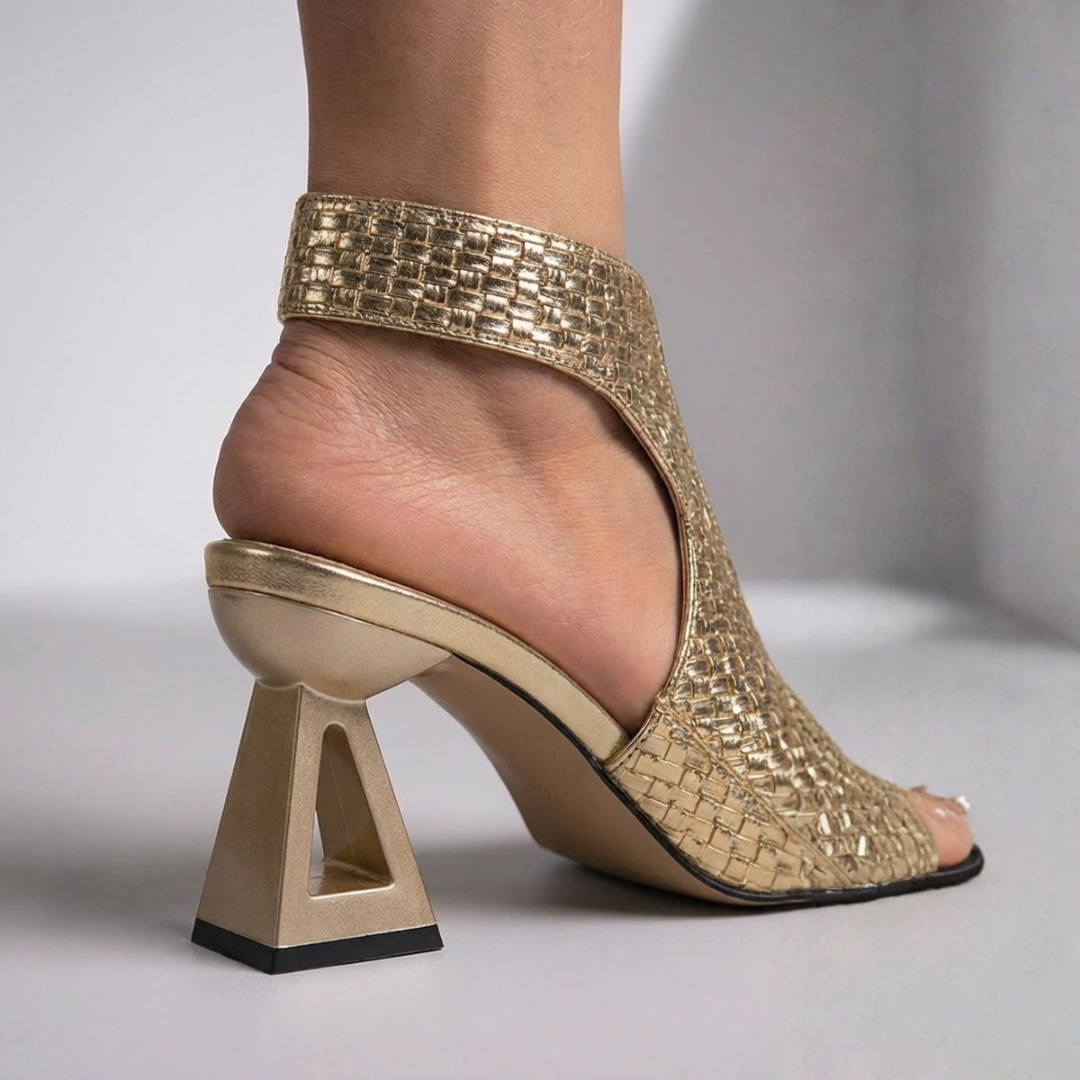 Amelia | Women's Sculpted Weave Heels | Elegant Comfortable
