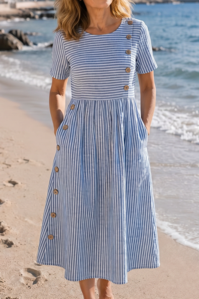 Wanda | Midi Dress with Stripes