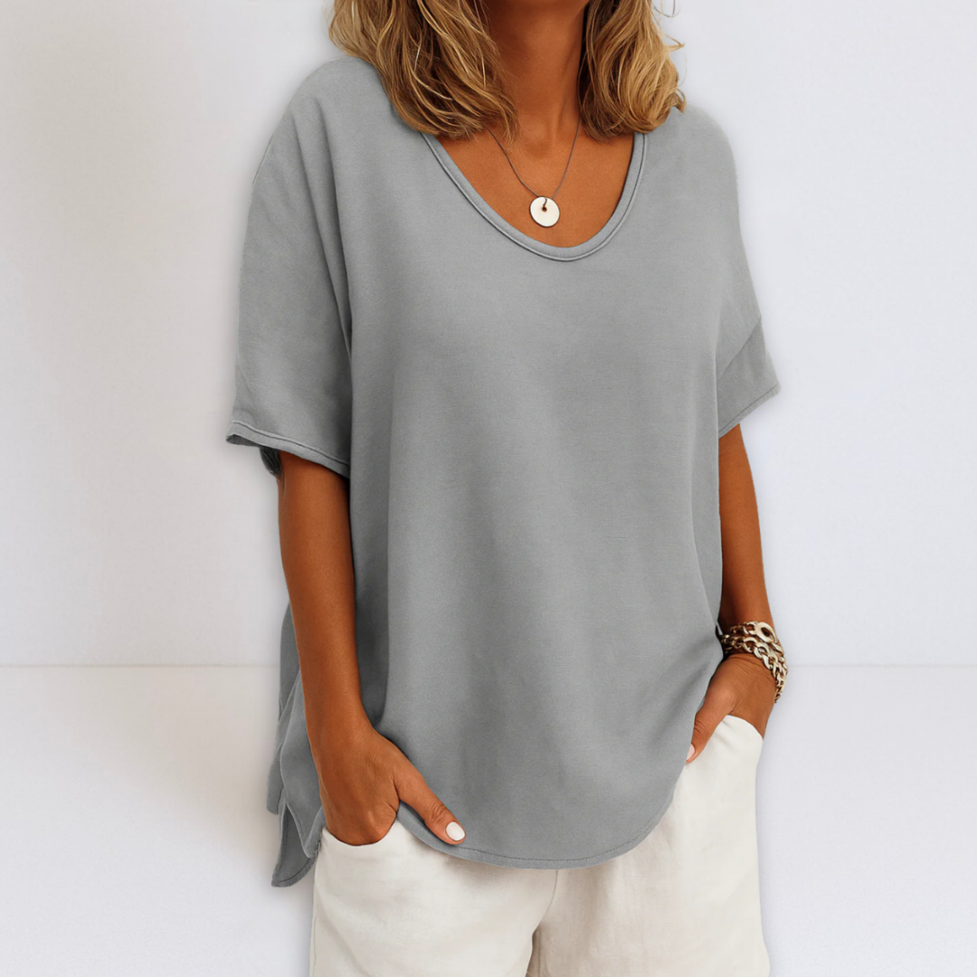 Juliette | Oversized V-Neck Blouse
