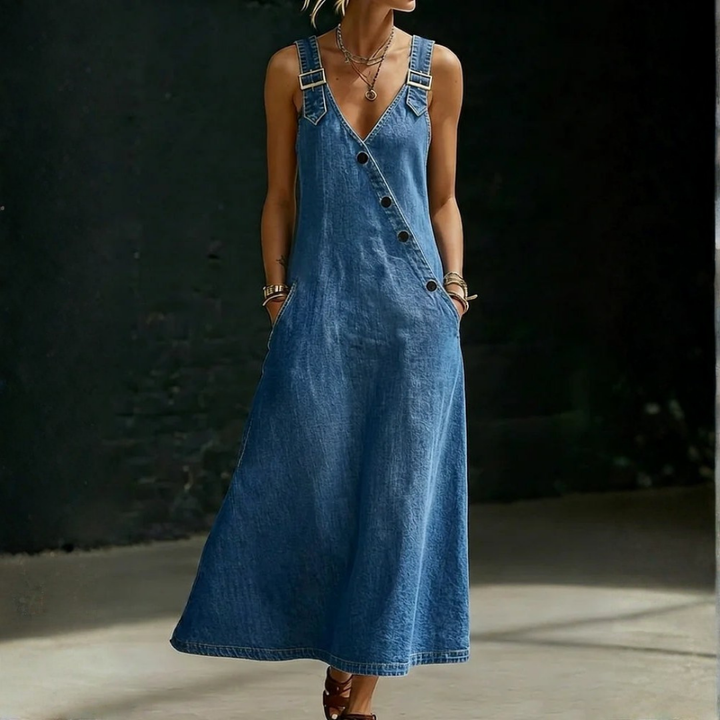 Theodora | Buttoned Long Dress