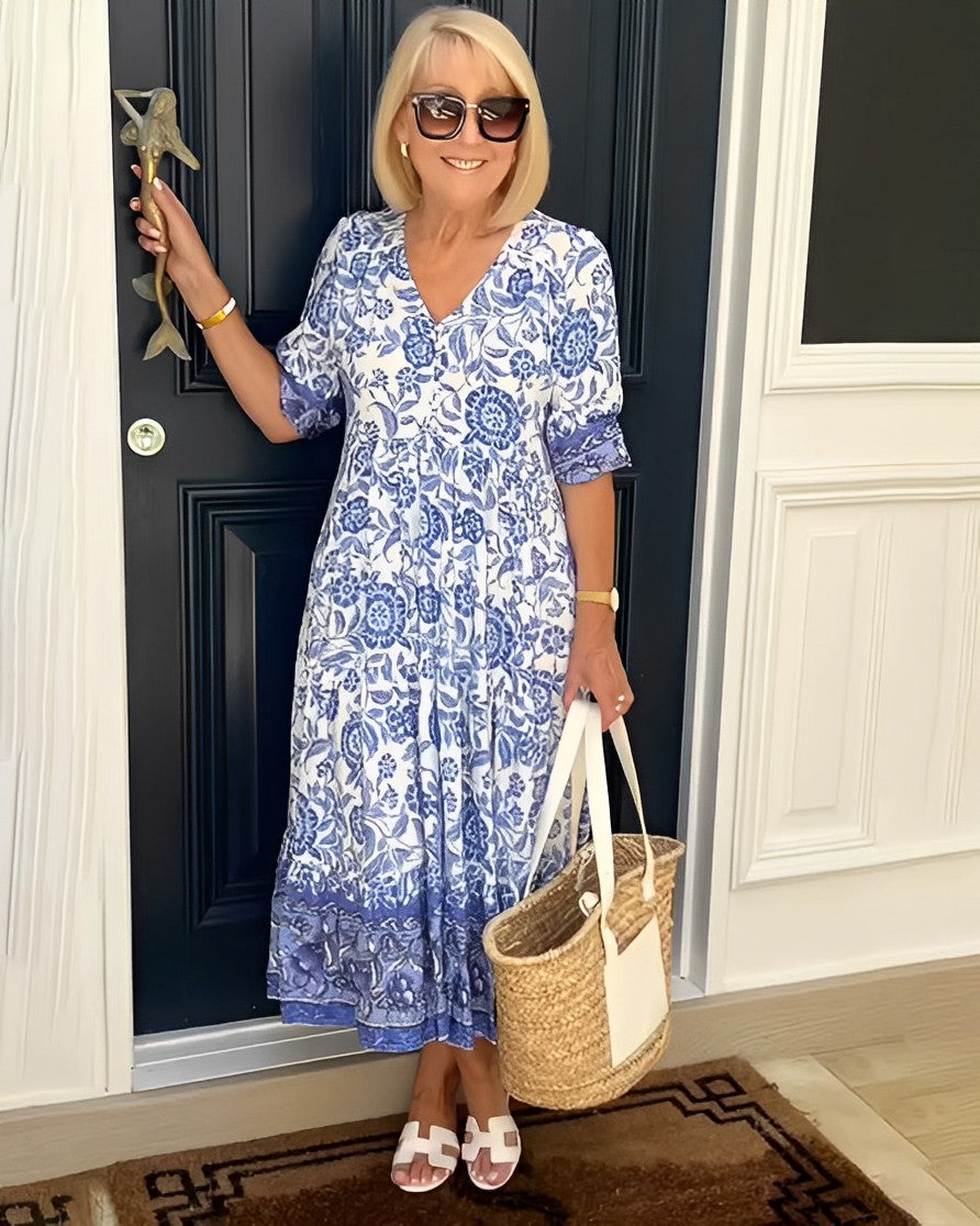 Anastasia | Graceful V-Neck Floral