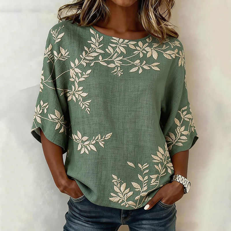 Sophie | Vintage Leaf Blouse