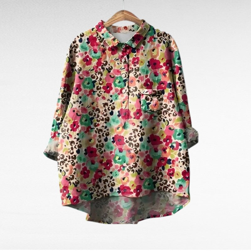 Noémie | Elegant Linen Summer Blouse