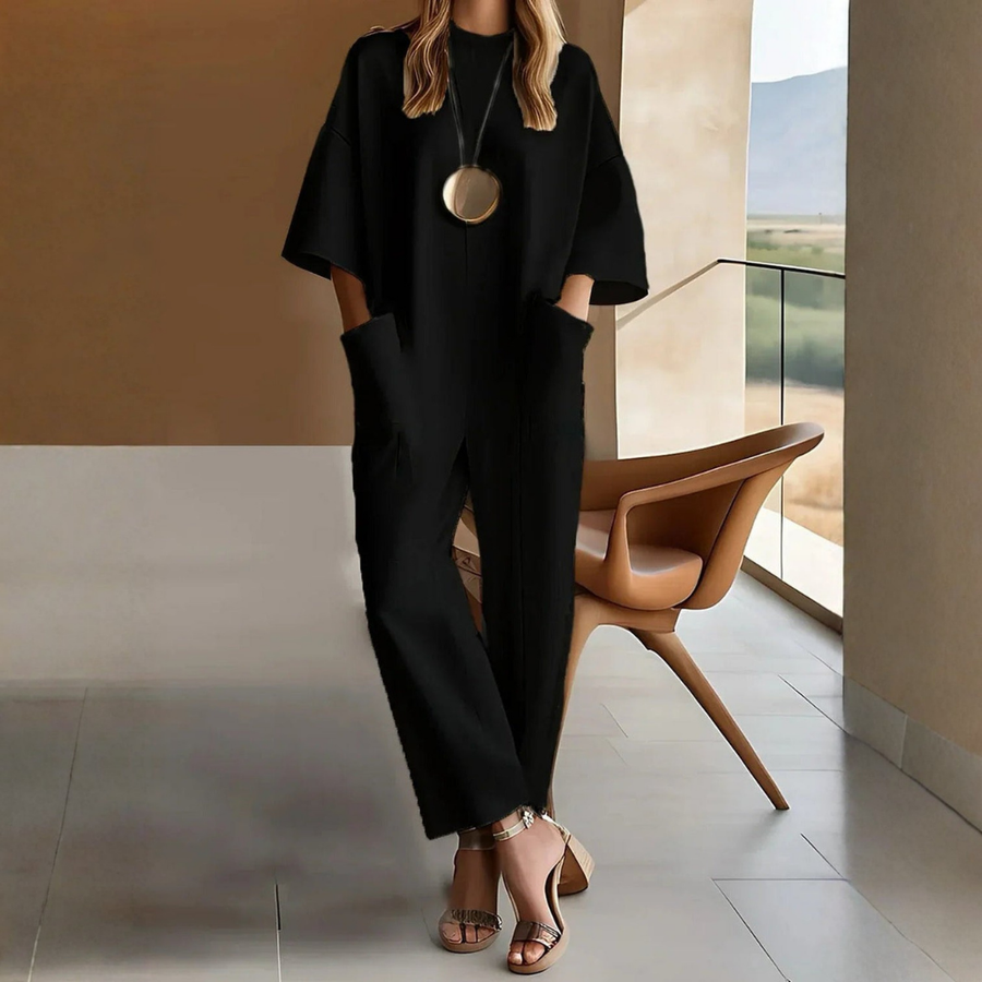Janice | Elegant Short-Sleeve Jumpsuit