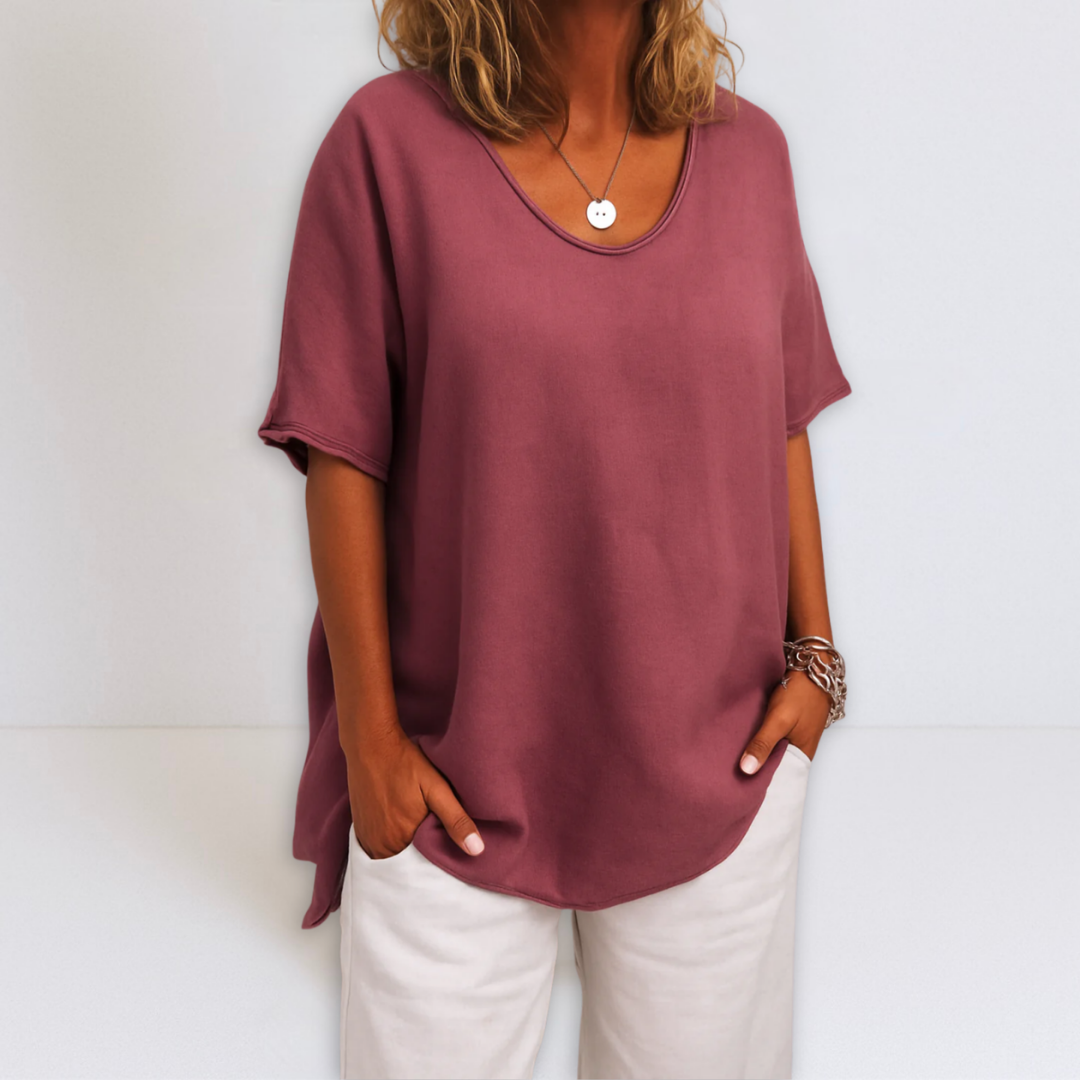 Juliette | Oversized V-Neck Blouse