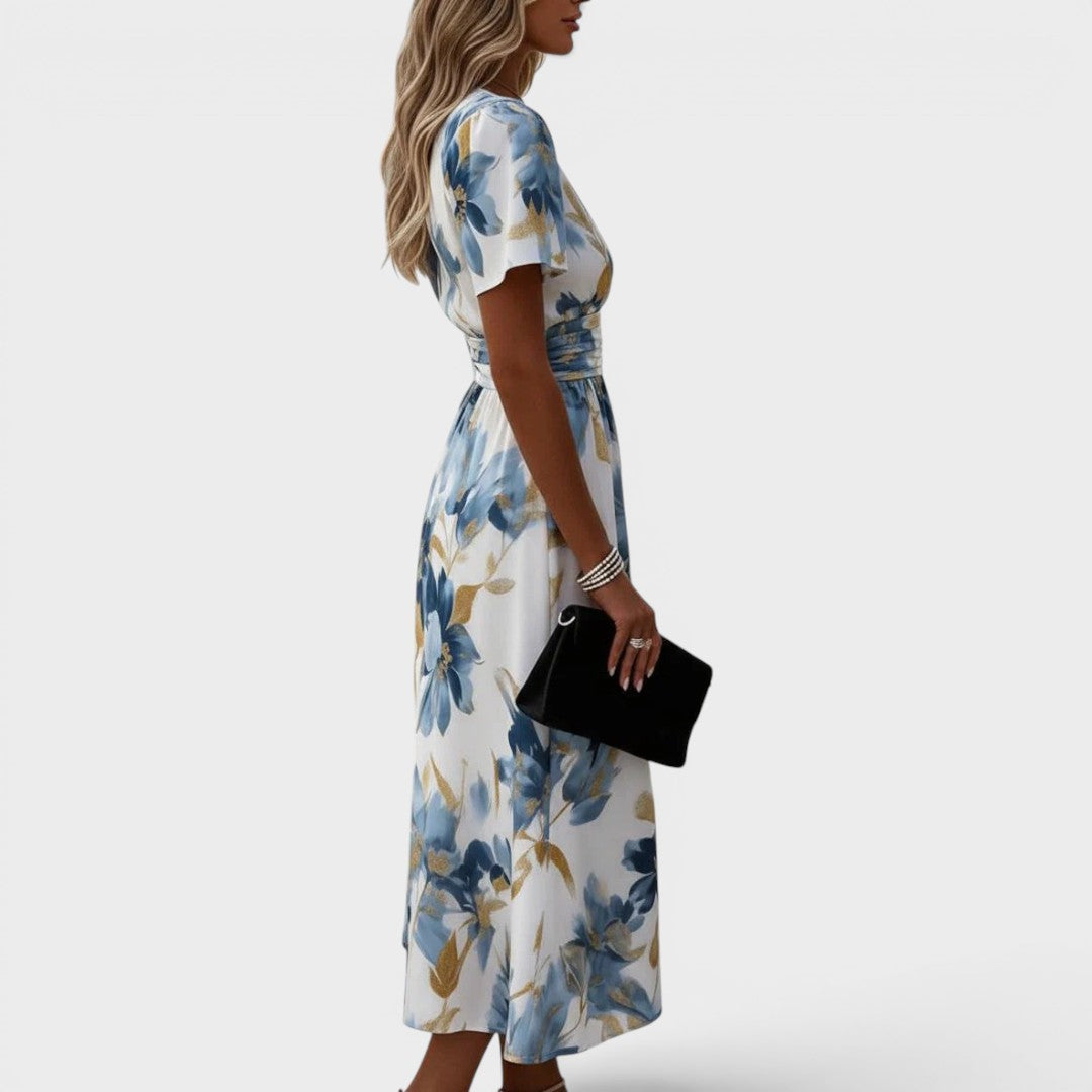 Becky | Floral Wrap Midi Dress