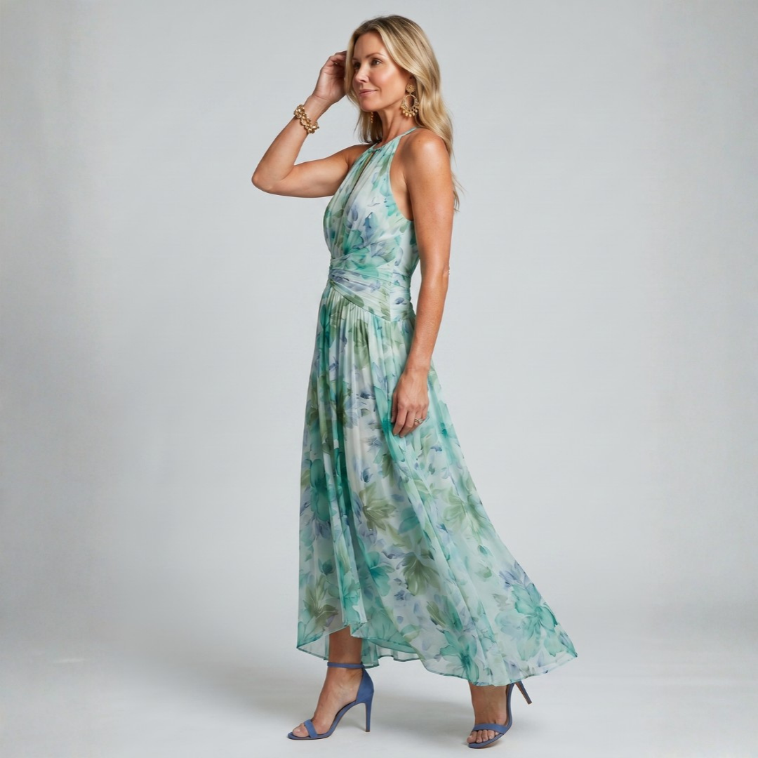Adara | Floral Elegant Midi Dress