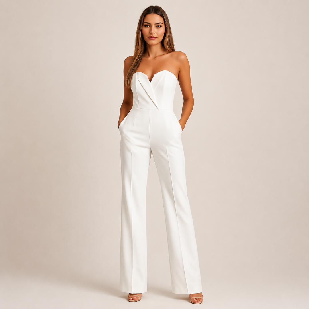 Flora | V-Neck Wide-Leg Jumpsuit