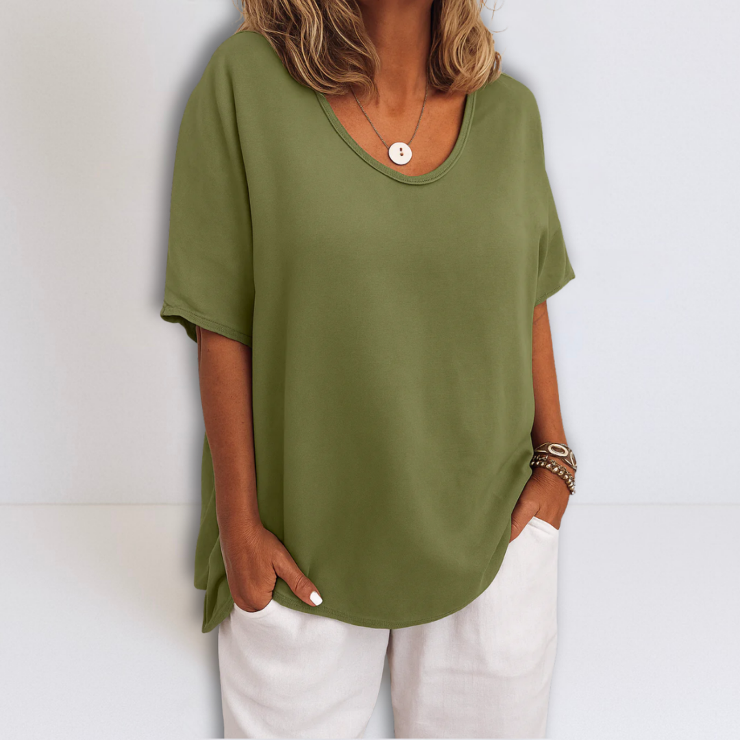 Juliette | Oversized V-Neck Blouse