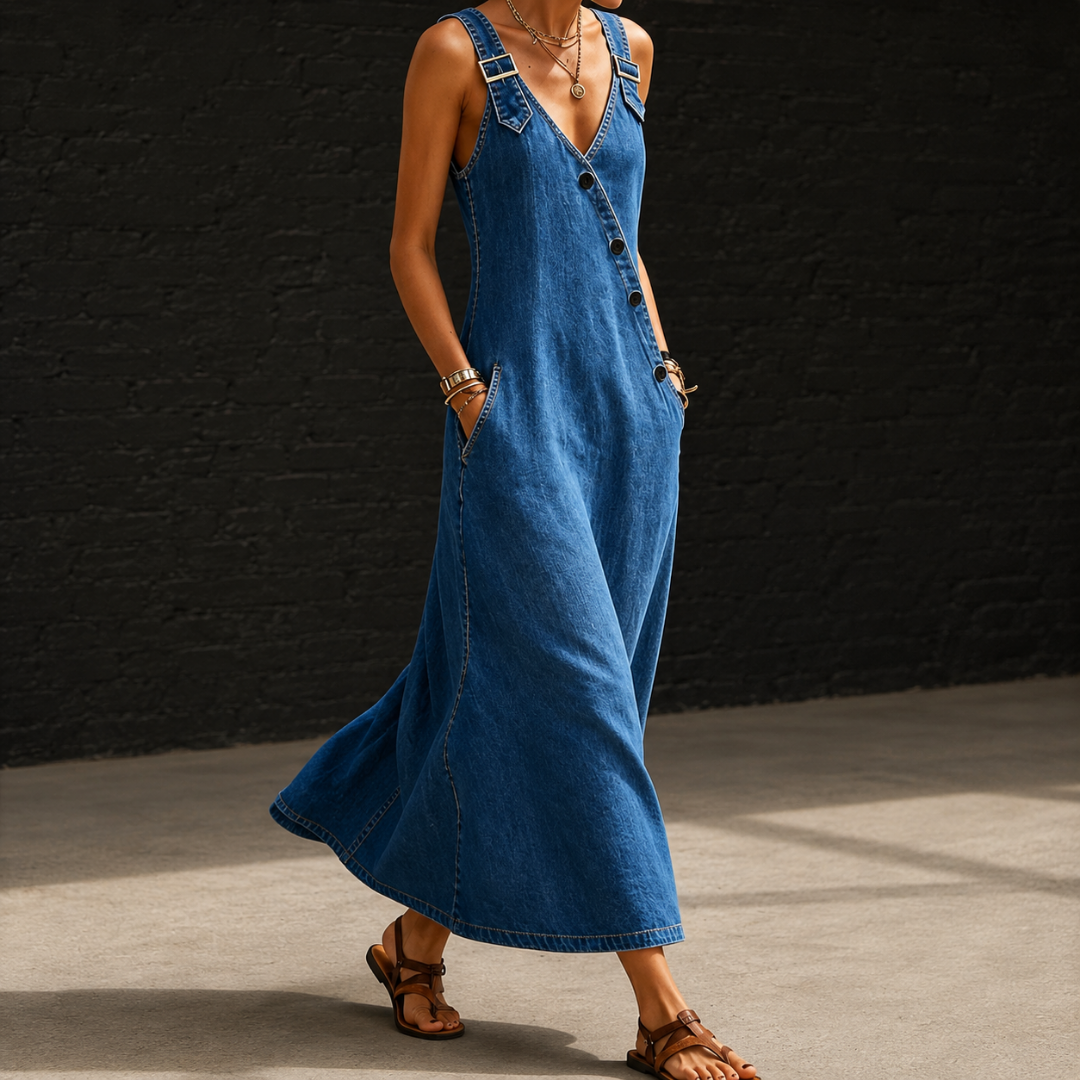 Theodora | Buttoned Long Dress