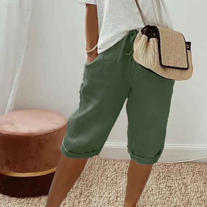 Fenley | Drawstring Capri Shorts