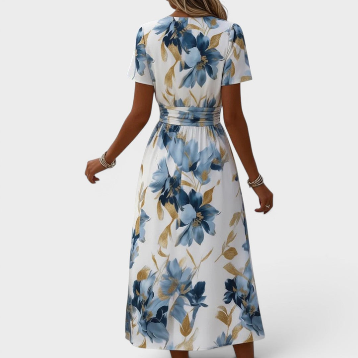 Becky | Floral Wrap Midi Dress