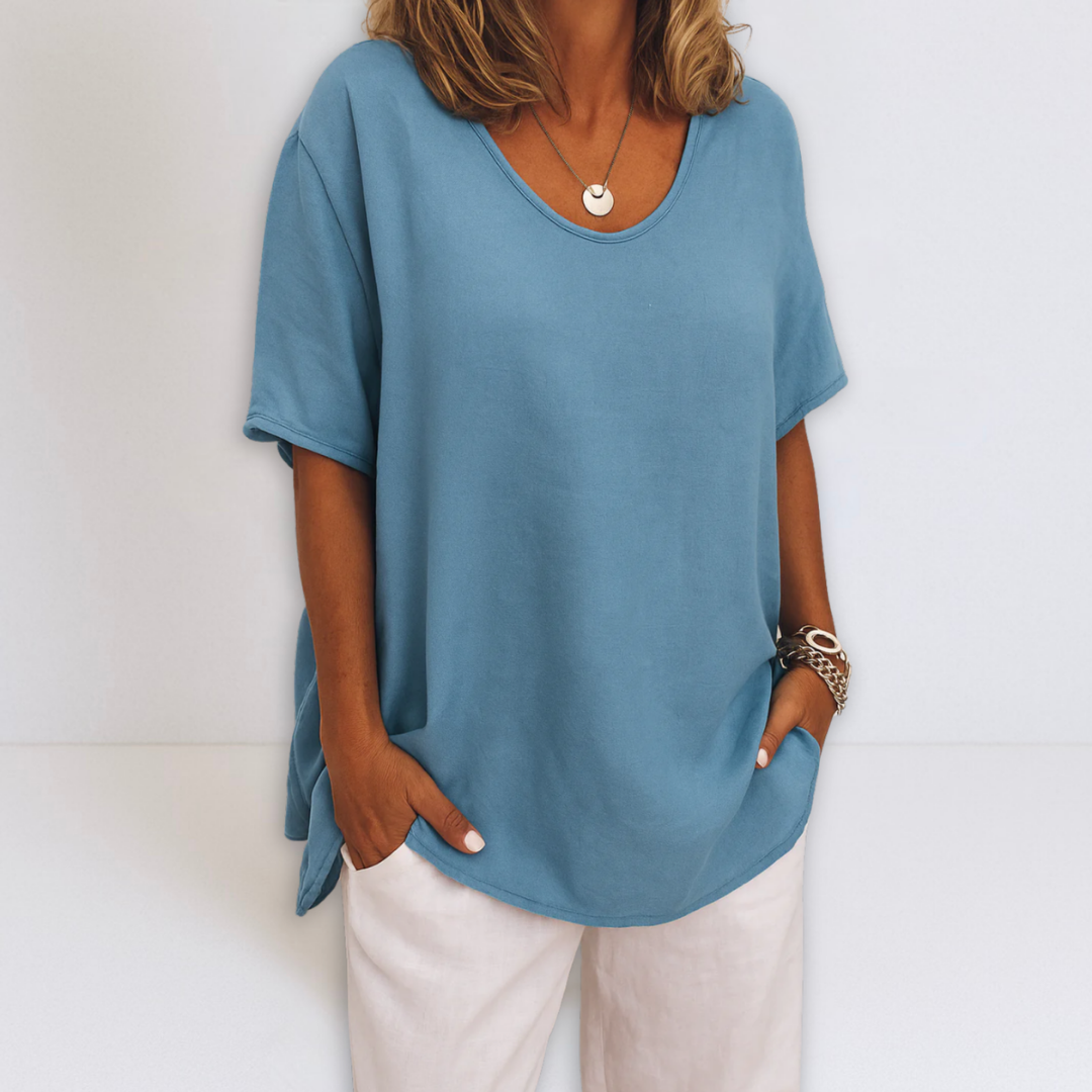 Juliette | Oversized V-Neck Blouse