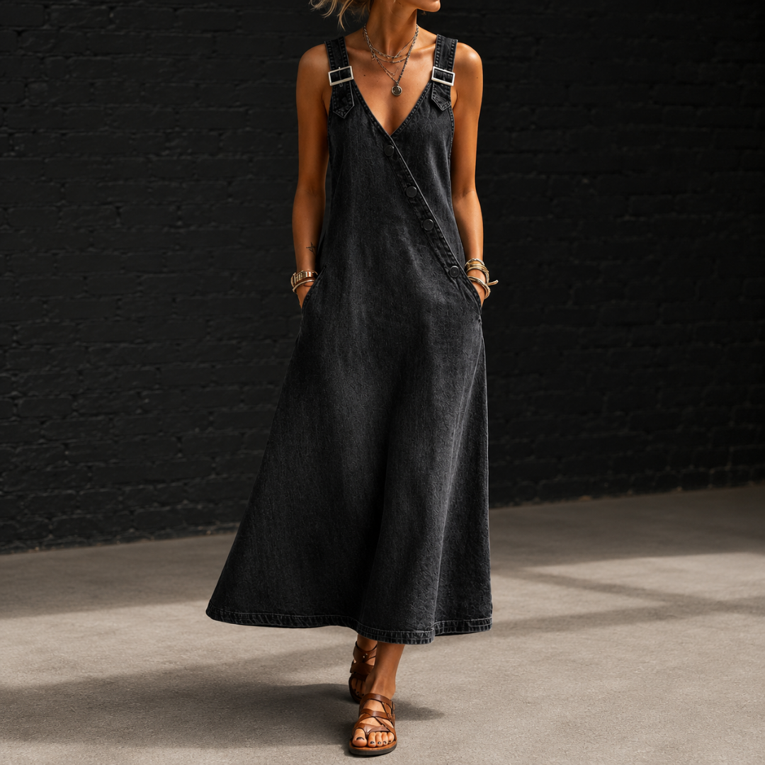 Theodora | Buttoned Long Dress