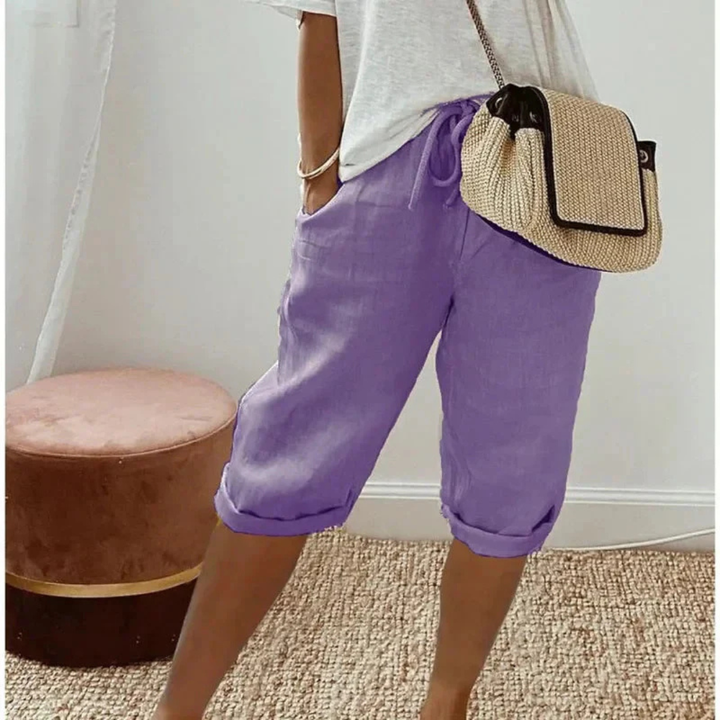 Fenley | Drawstring Capri Shorts