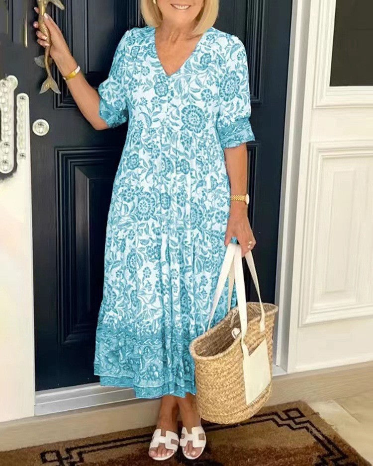 Anastasia | Graceful V-Neck Floral