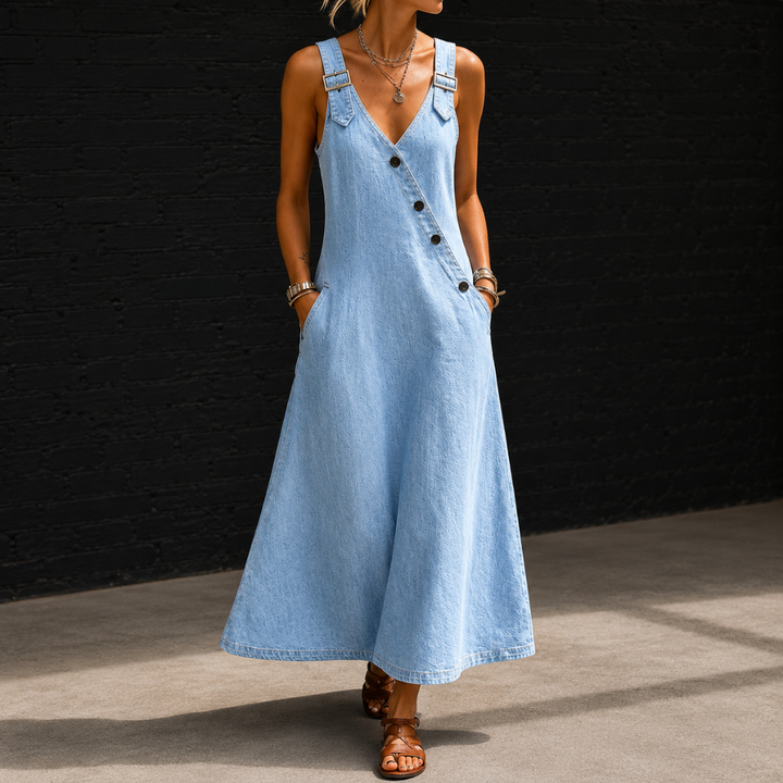 Theodora | Buttoned Long Dress