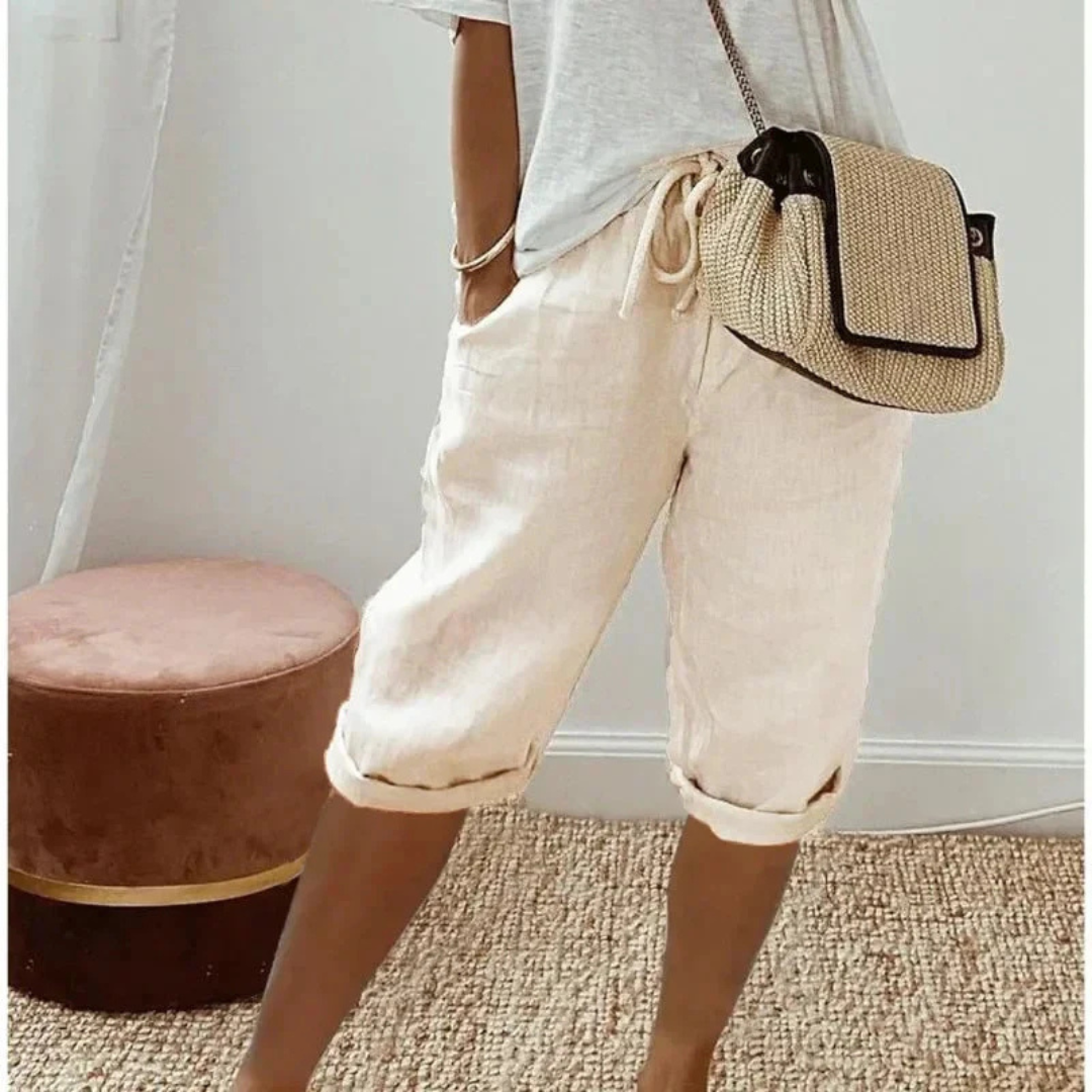 Fenley | Drawstring Capri Shorts