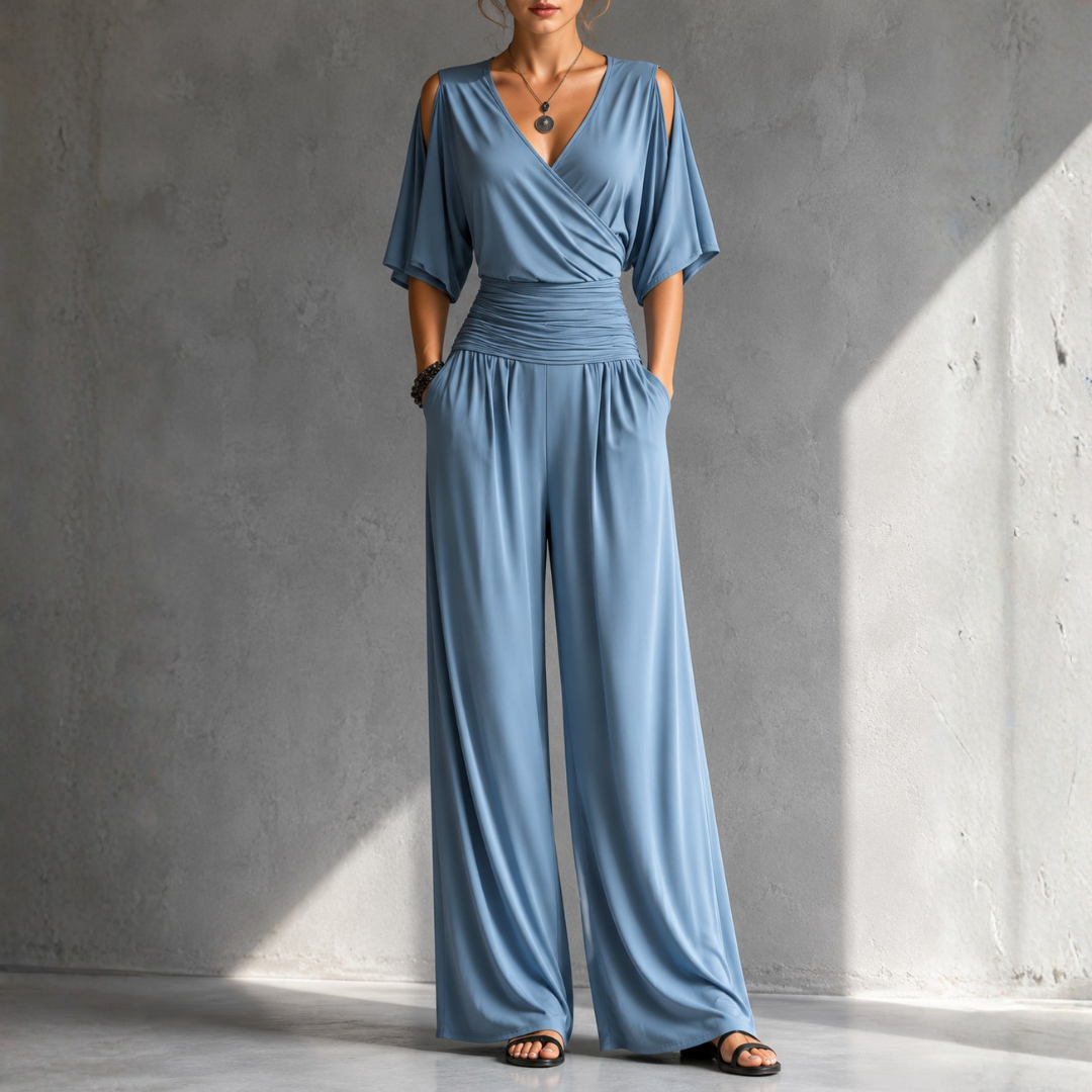 Iris | Elegant Open-Shoulder Jumpsuit