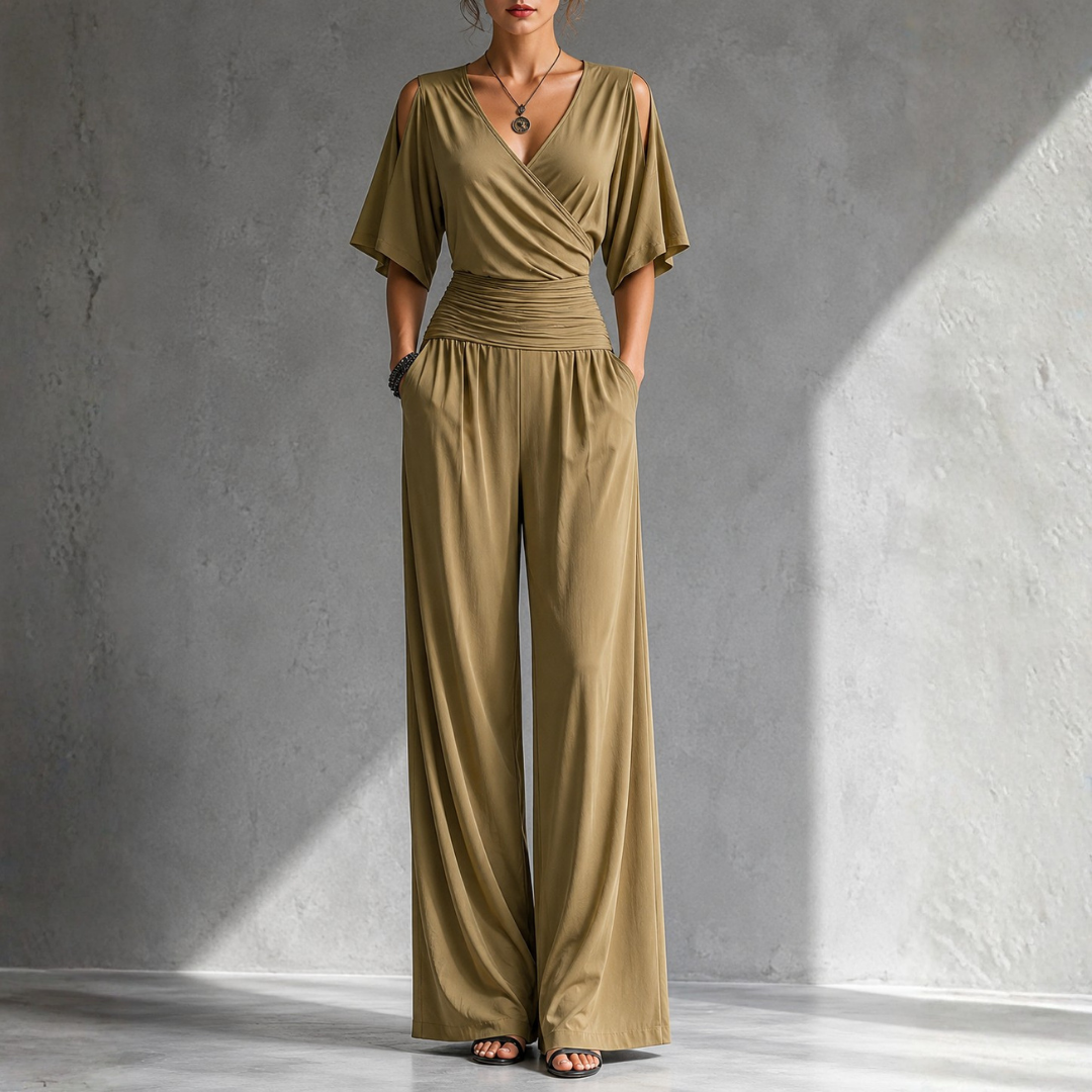 Iris | Elegant Open-Shoulder Jumpsuit