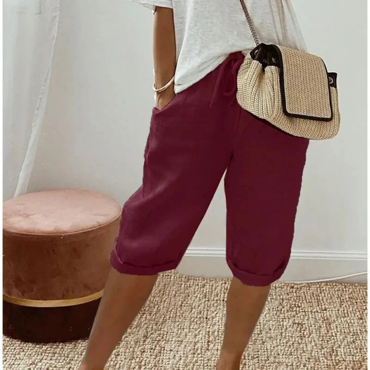 Fenley | Drawstring Capri Shorts
