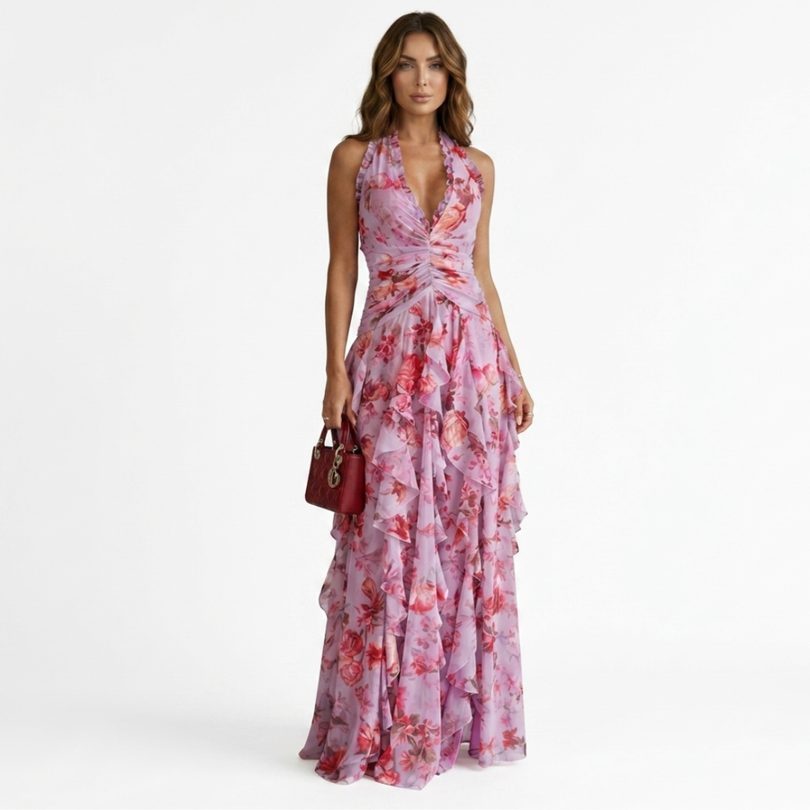 Dora - Maxi Dress with Halter Neckline