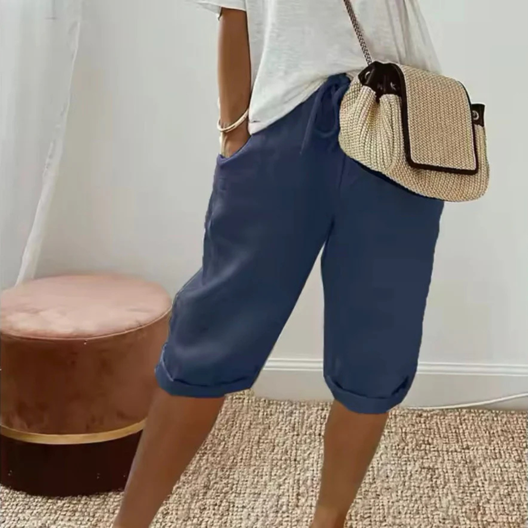 Fenley | Drawstring Capri Shorts