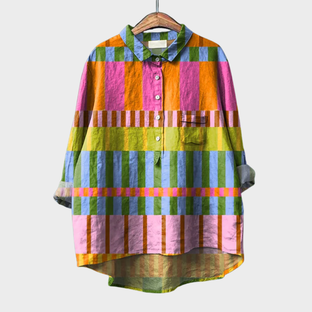 Amber | Elegant Linen Summer Blouse