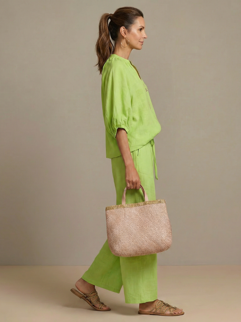 Natalia | Top with Zip and Wide Leg Pants