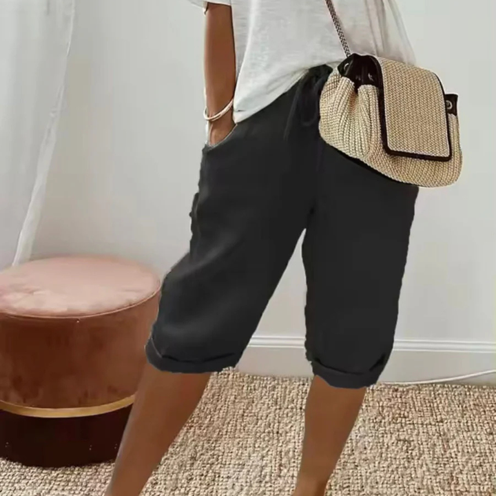 Fenley | Drawstring Capri Shorts