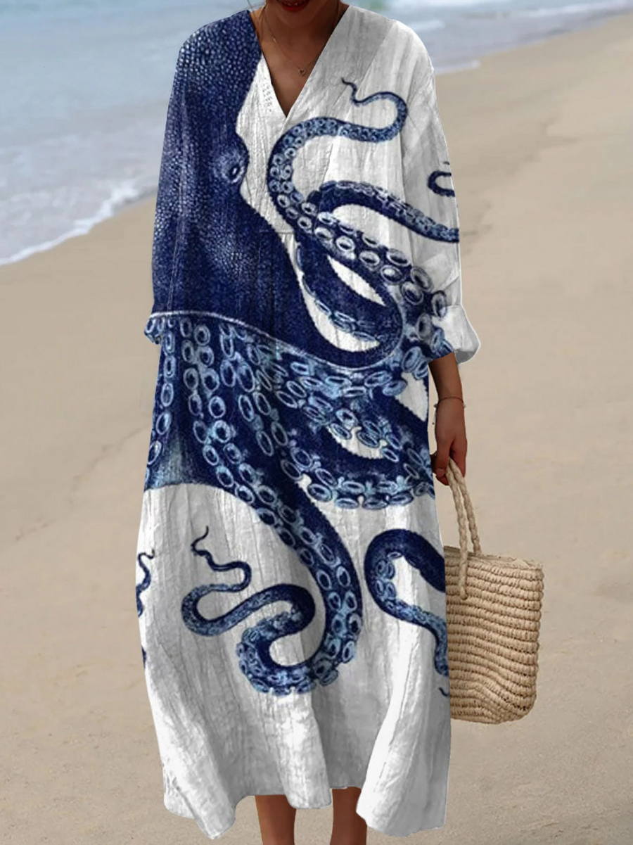 Alina | Airy Spring Dress with Long Sleeves