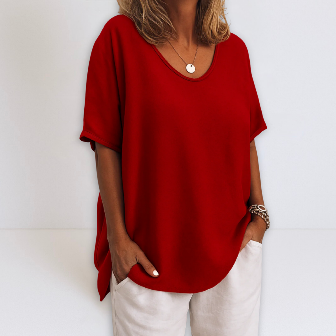 Juliette | Oversized V-Neck Blouse