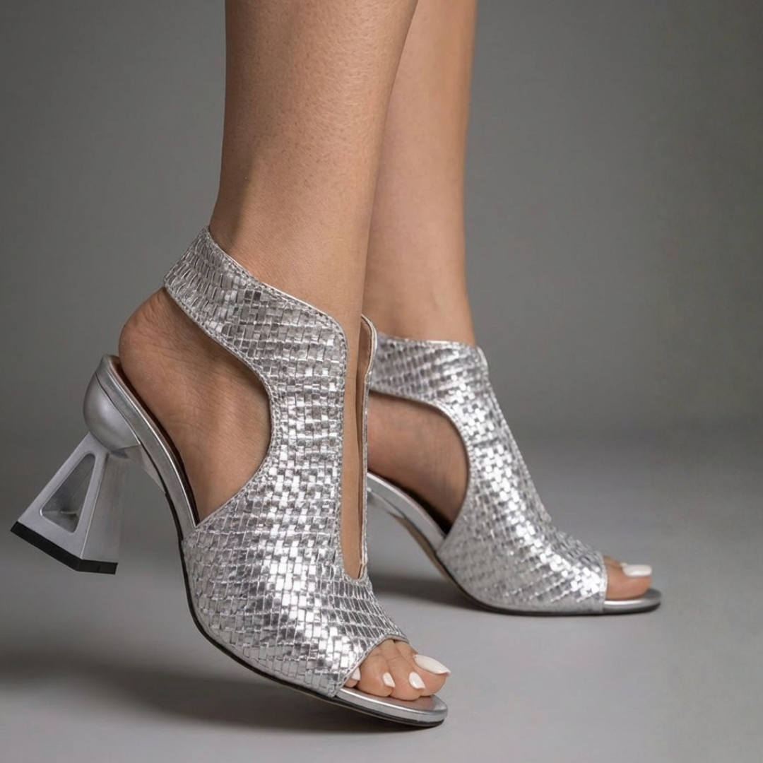 Amelia | Women's Sculpted Weave Heels | Elegant Comfortable