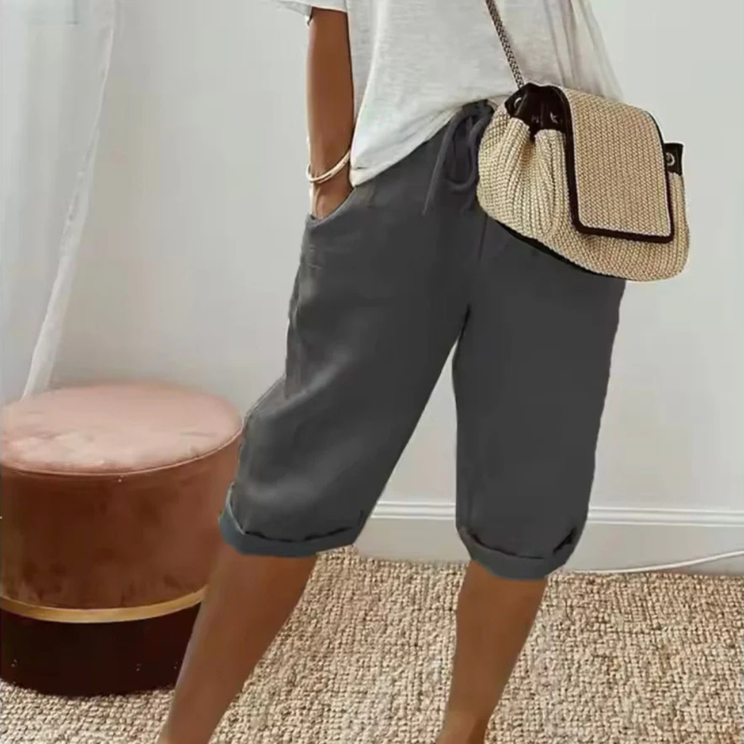 Fenley | Drawstring Capri Shorts