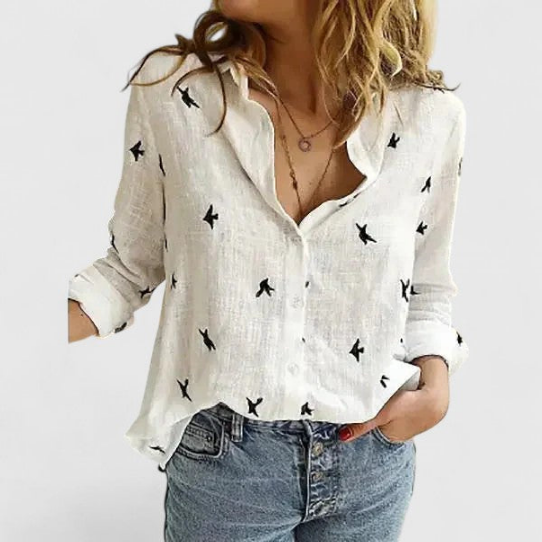 Lois | Buttoned Collared Blouse