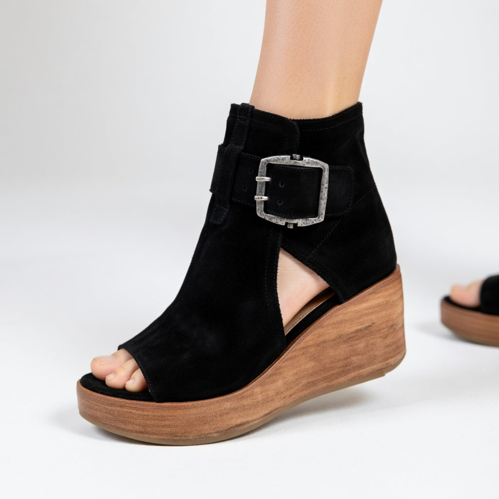 April | open wedge ankle boots modern style